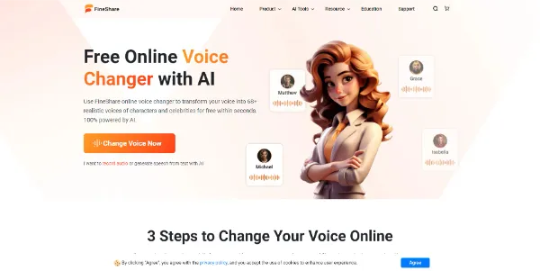 FineShare Online Voice Changer