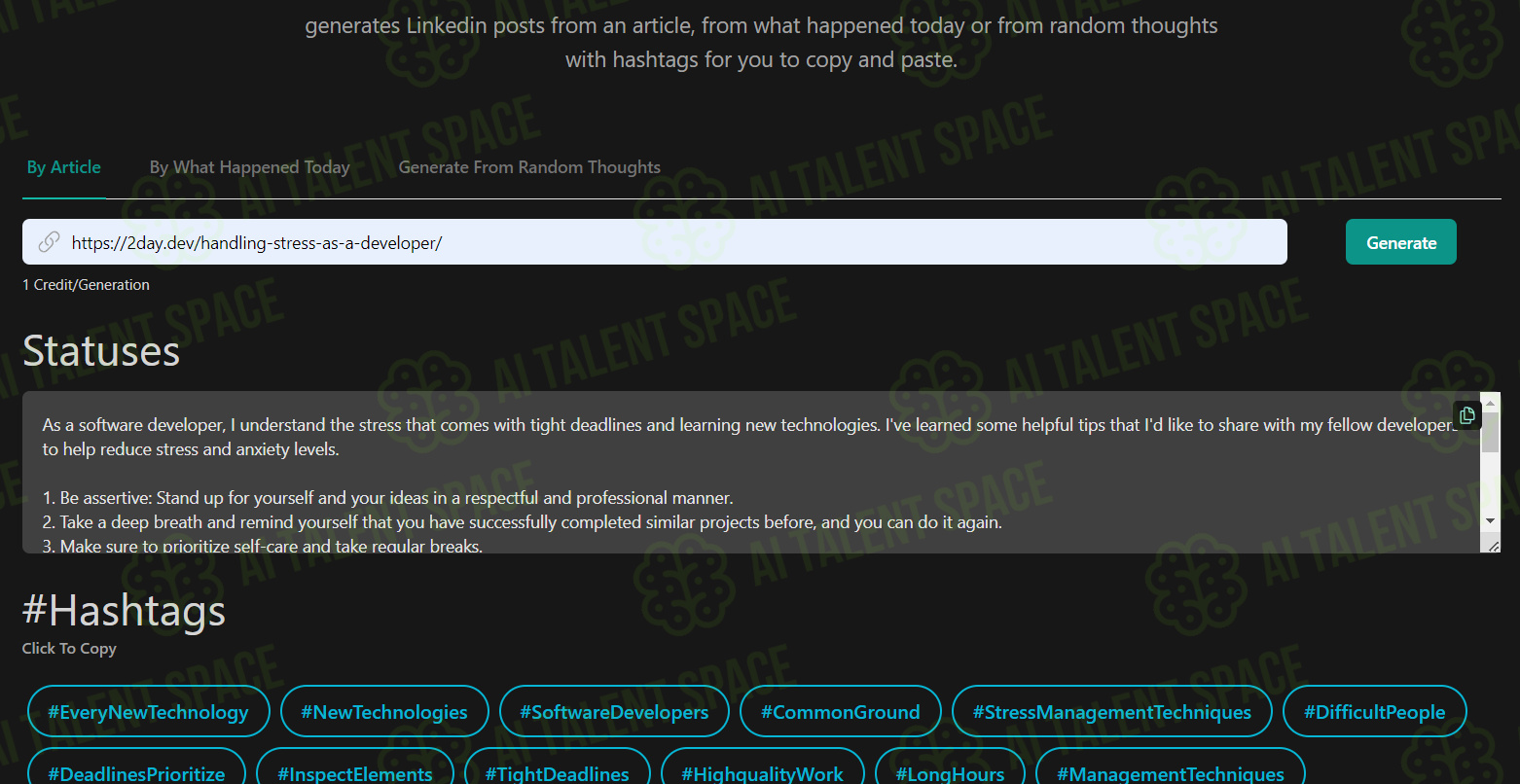 Linkedin Posts Generator - Image 1