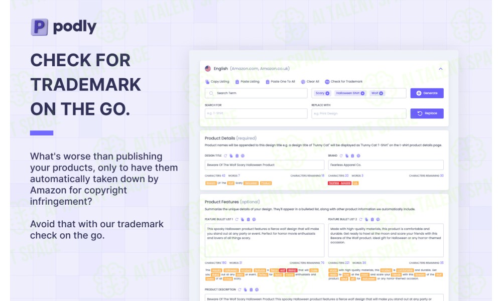 AI Listing Creator by Podly - Image 1