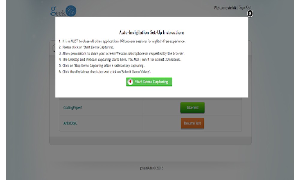 Auto Invigilation Extension
