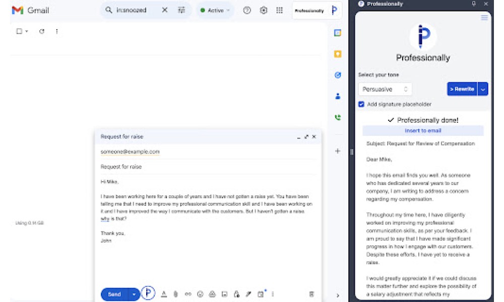 Professional Email Rephraser