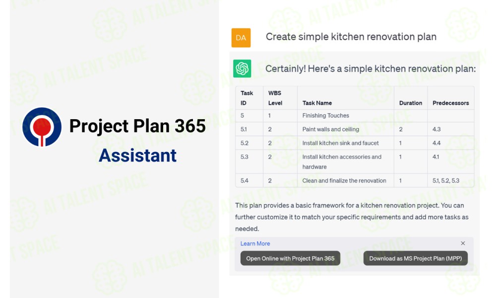 Project Plan 365 Assistant - Image 3