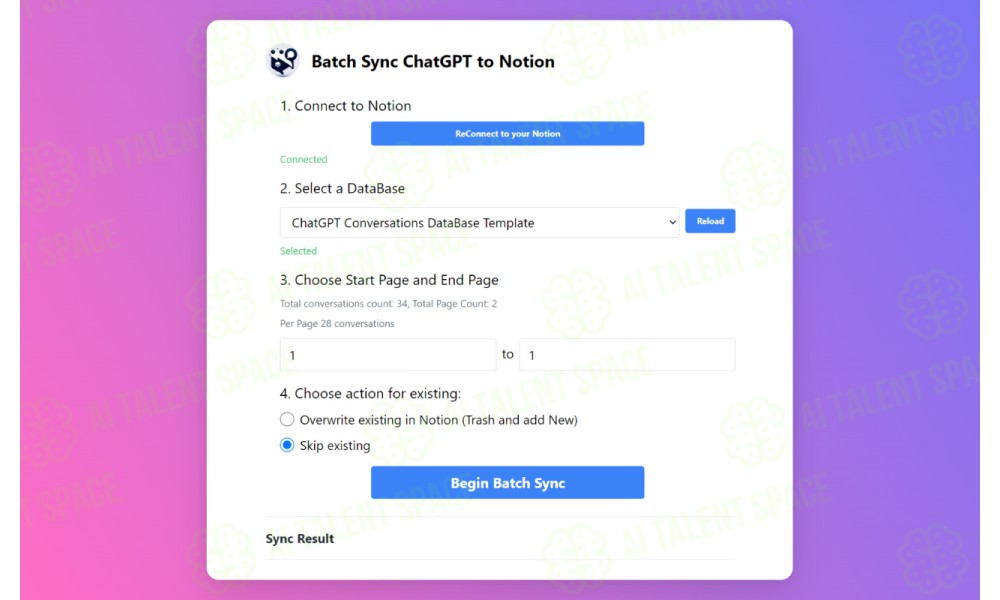 Save ChatGPT to Notion Database - Image 4