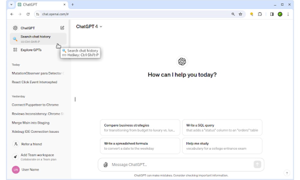 Searchable ChatGPT