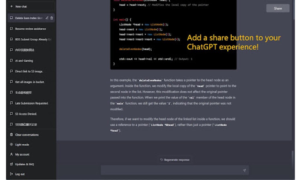 ChatGPT Share Button