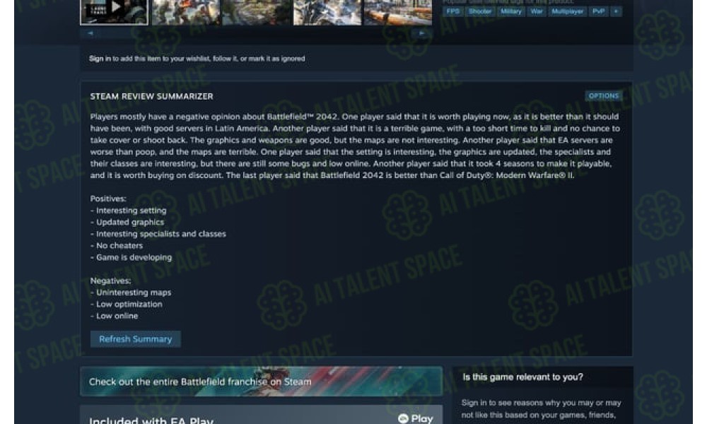 Steam Review Summarizer - Image 1