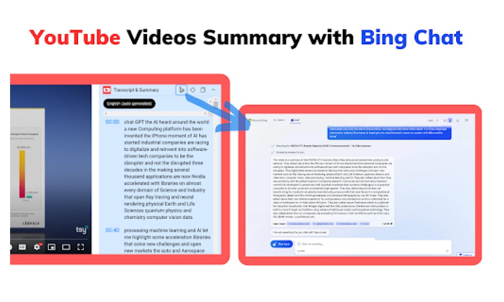 YouTube Summary with Bing Chat - All Browsers
