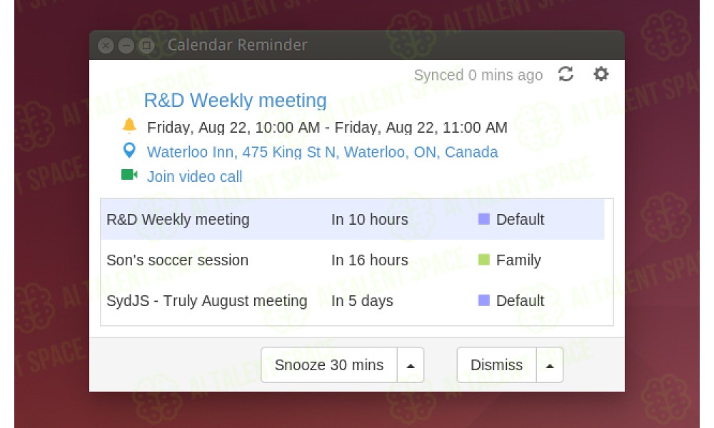 Talking Calendar Reminder - Image 1