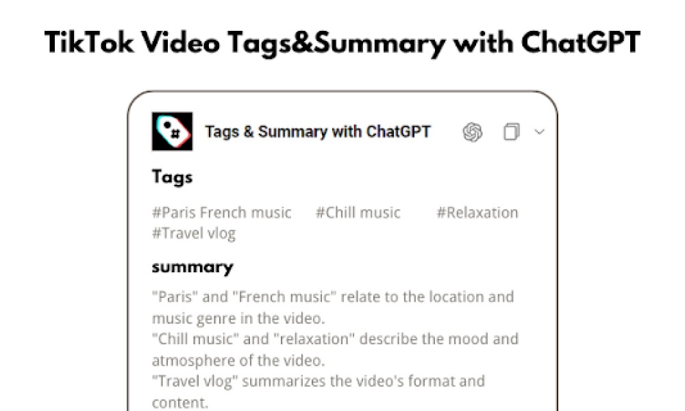 TikTok Video Tags Extension