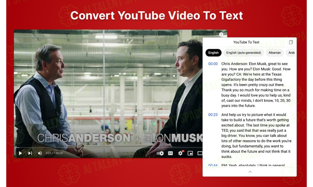 Transcribe YouTube Video - Image 1