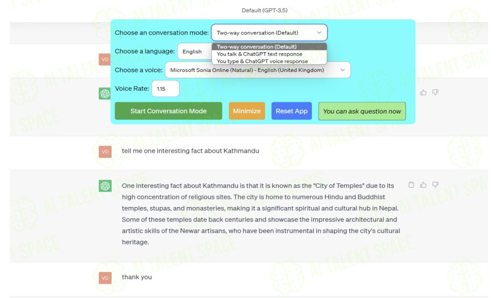ChatGPT Voice Interaction Extension - Image 1
