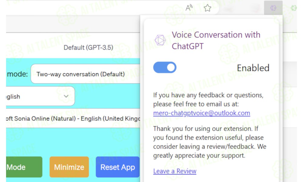 ChatGPT Voice Interaction Extension - Image 2