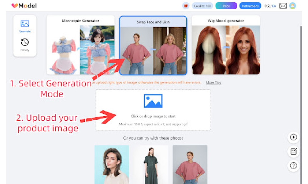 AI Fashion Models Generator
