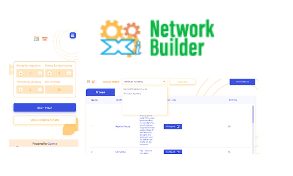 Xooma Intelligence Network Builder