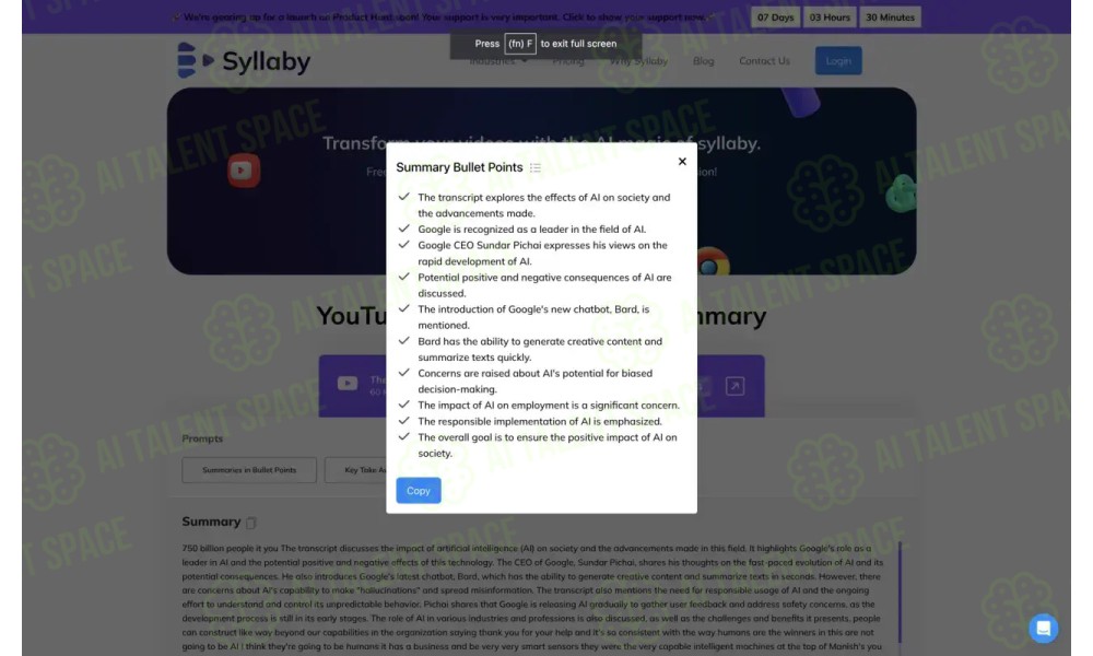 YouTube Video Summary Generator - Image 1