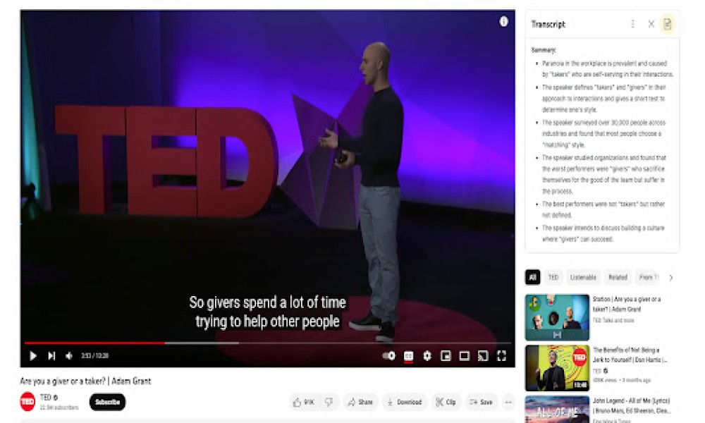 YouTube Video Summary Generator