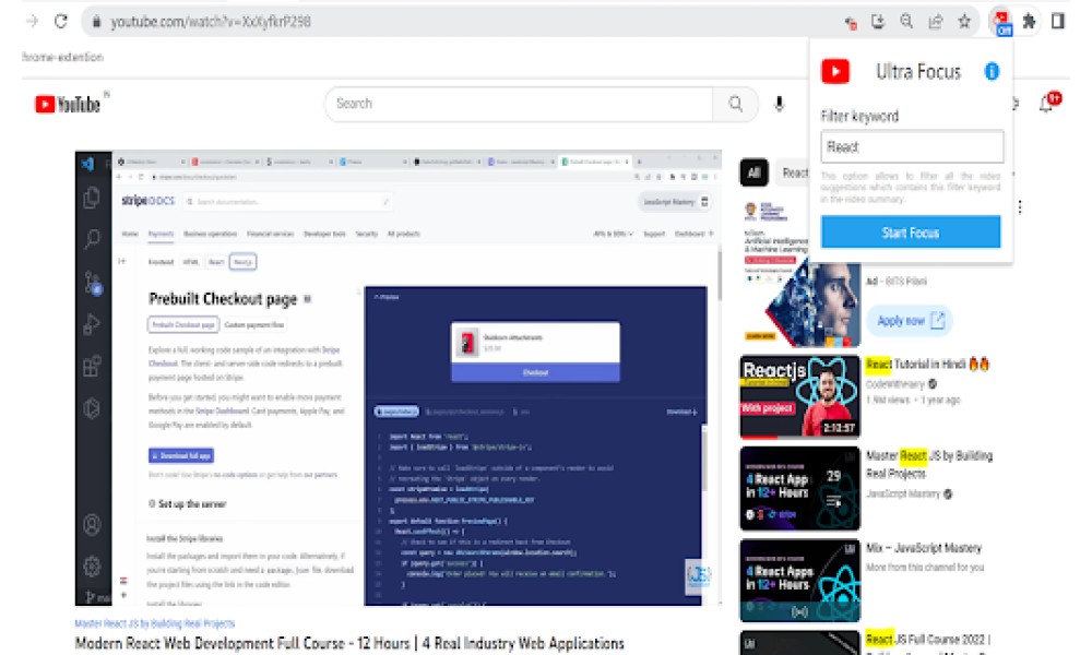 YouTube Ultra Focus Mode