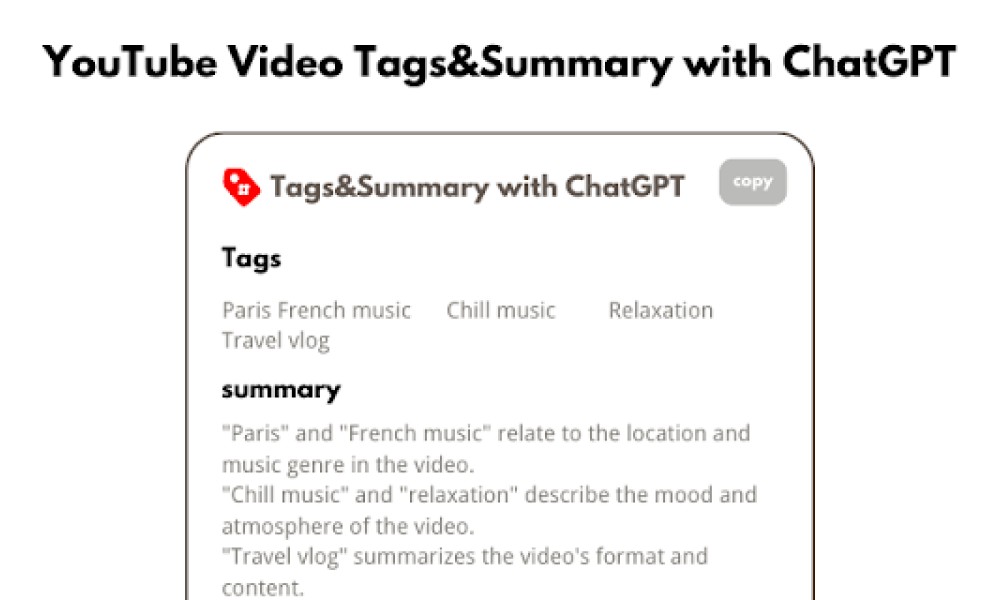 YouTube Tags Viewer with ChatGPT