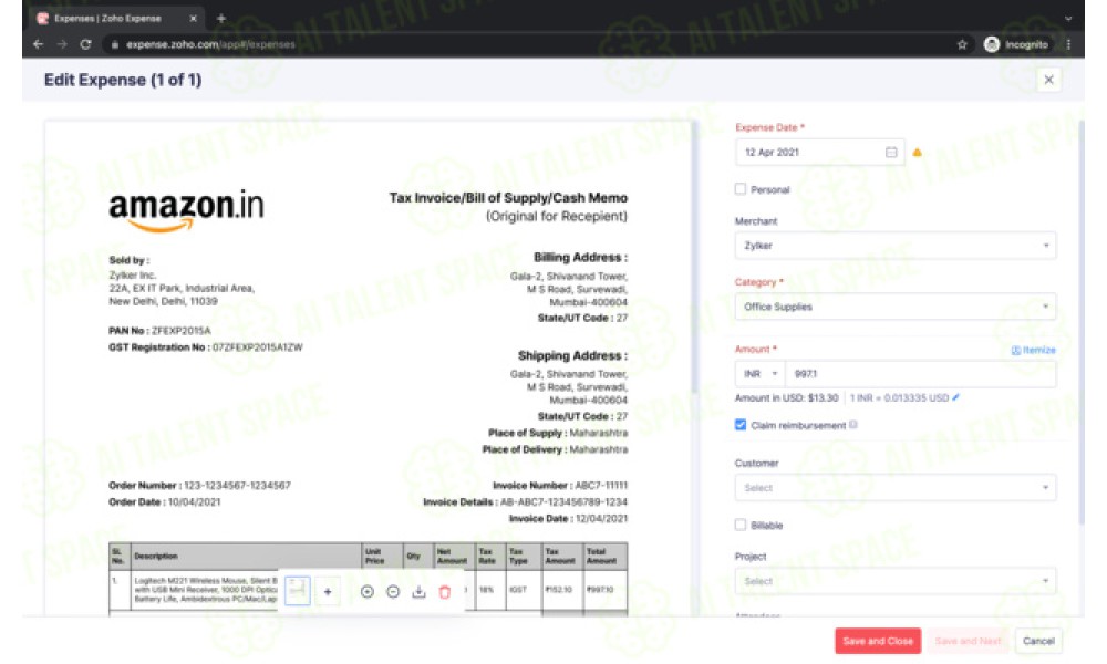 Zoho Expense - Image 3