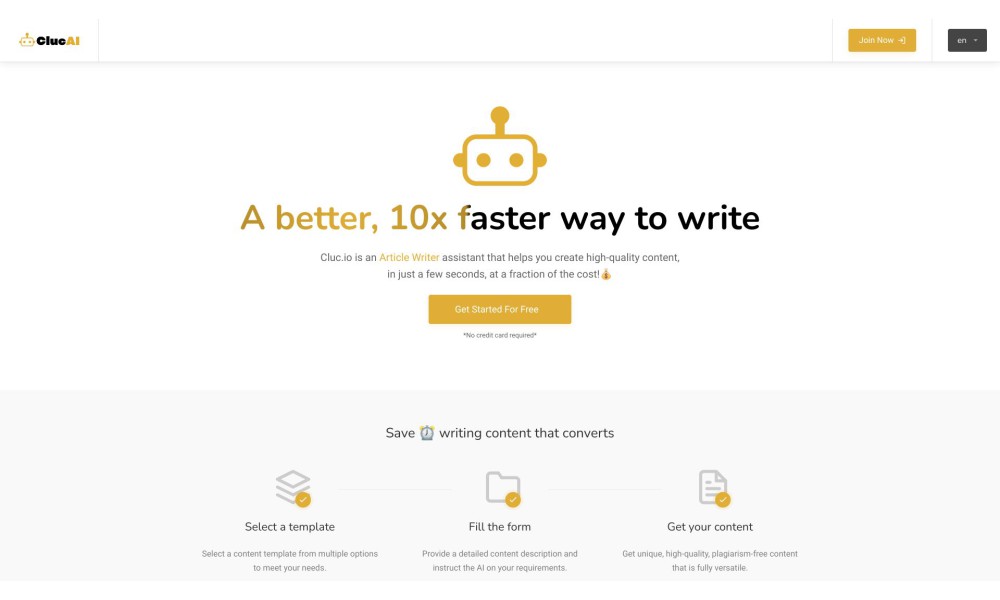 Cluc.io: Professional AI Content Writing Platform