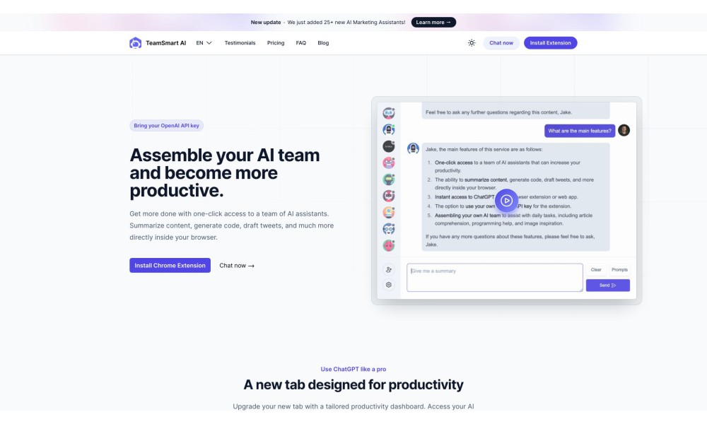 The ChatGPT Chrome Extension - TeamSmart AI