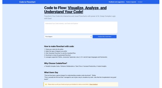 Code to Flowchart