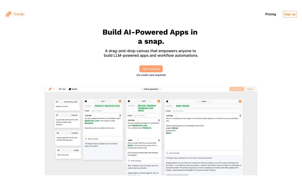 Conju - Build AI Powered Apps