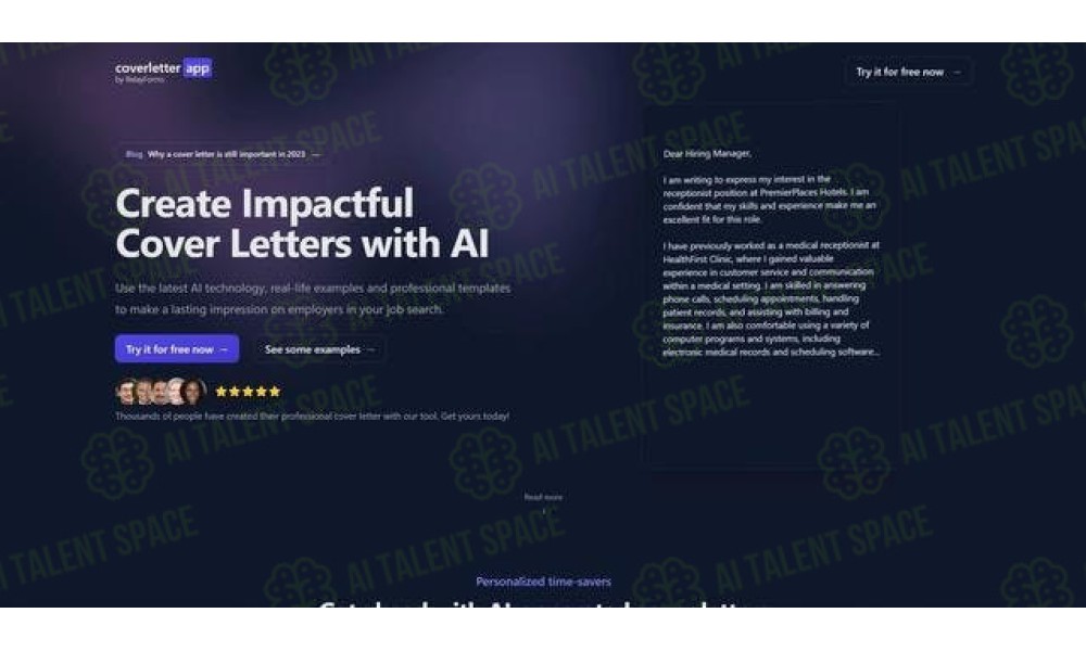 AI Cover Letters, Examples & Templates | coverletter.app - Image 3