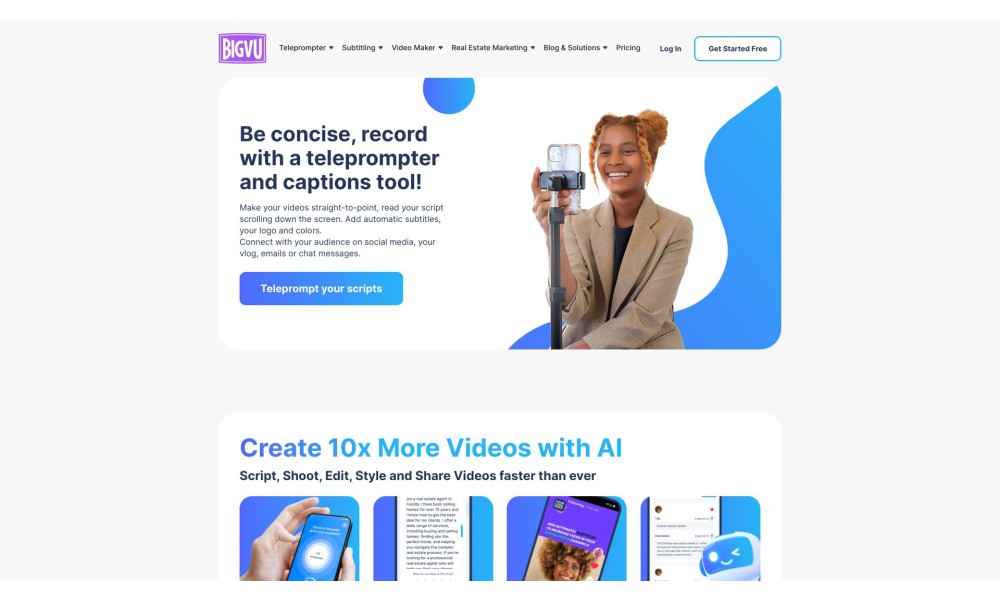 BIGVU Website