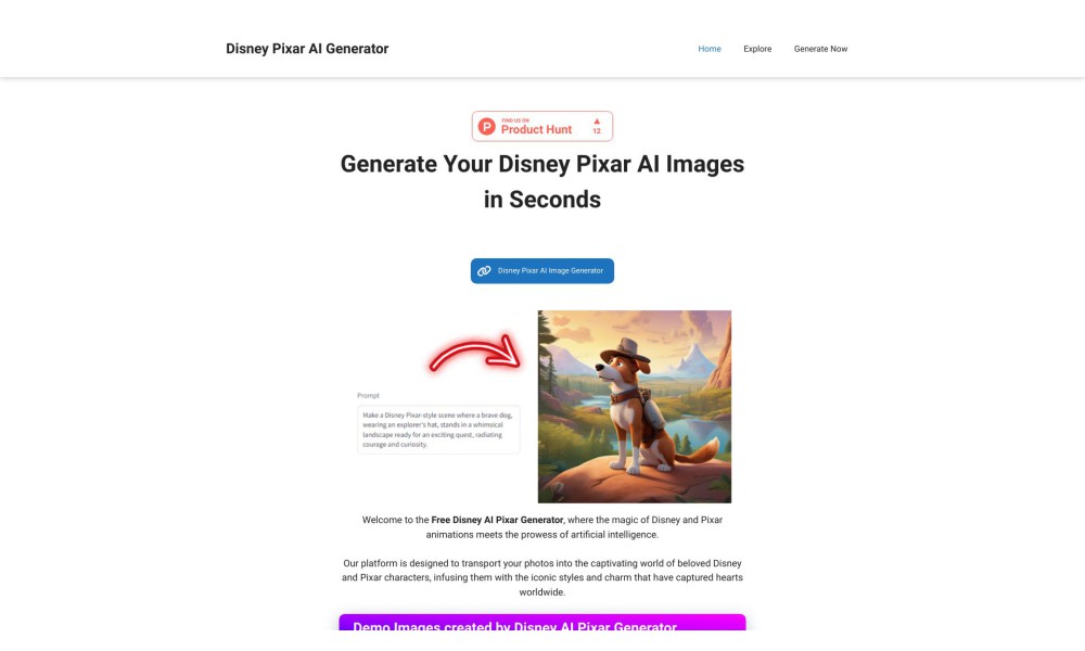 Disney AI Pixar Generator