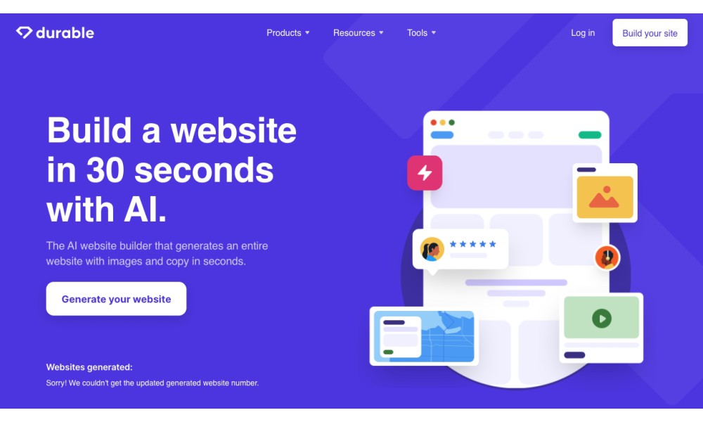Durable AI Website Builder and Small Business Software