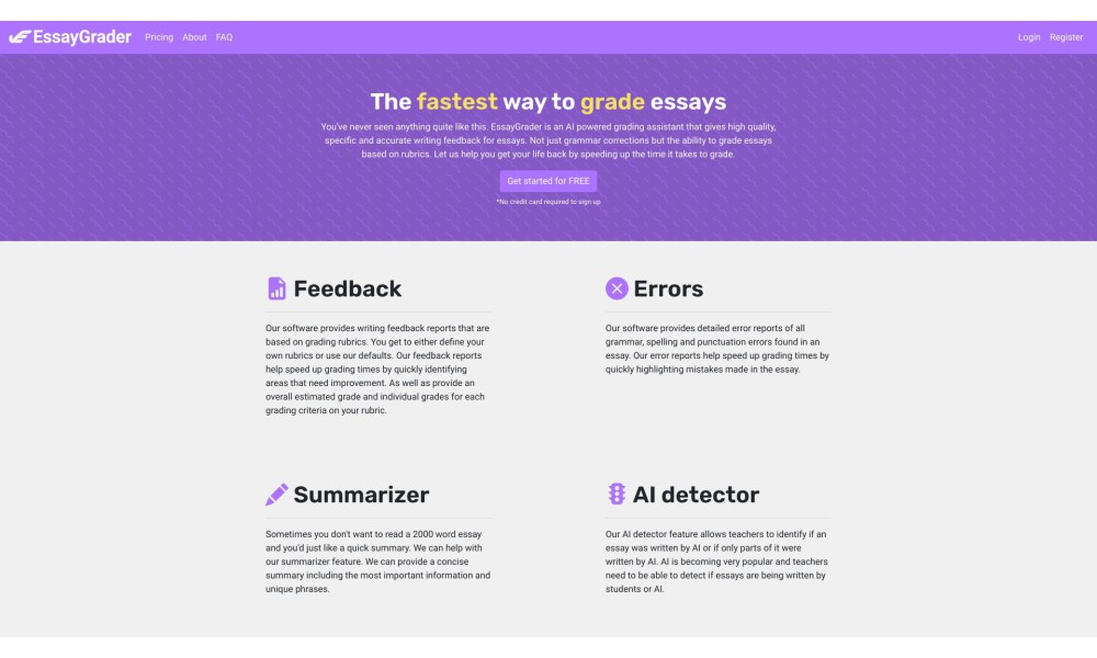 EssayGrader - Grade essays/papers online