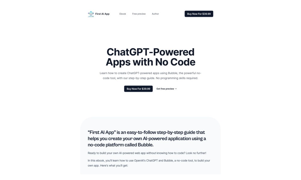 First AI App