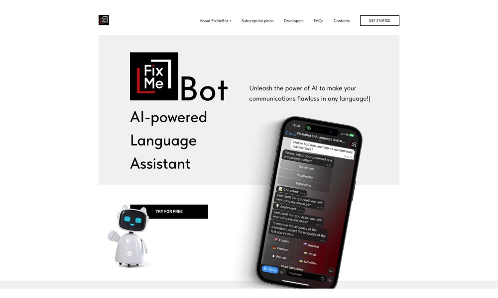 FixMeBot | AI-powered Language Assistant