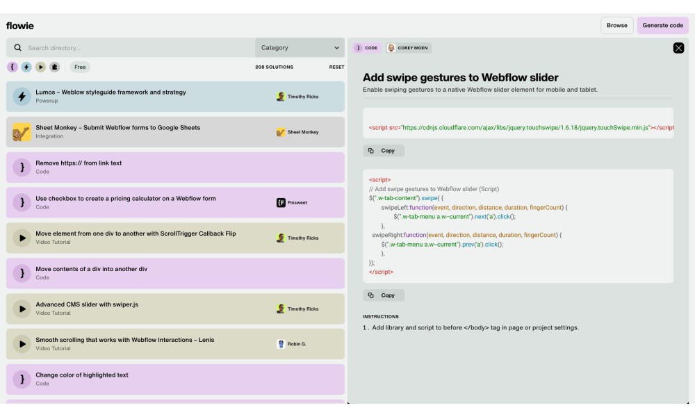 Flowie – Custom Webflow Solutions