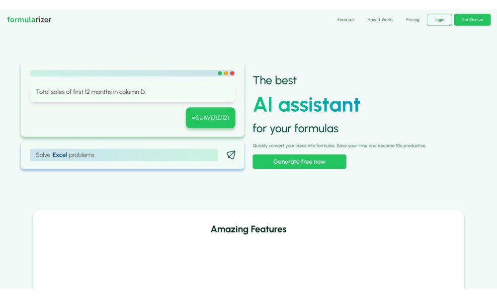 Formularizer - AI assistant for Excel, Google Sheets, and more