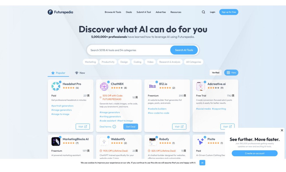Futurepedia - Find The Best AI Tools & Software