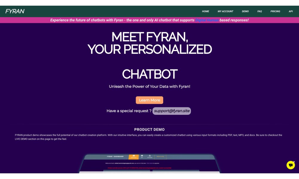 FYRAN - Game-changing Chatbot Solution!