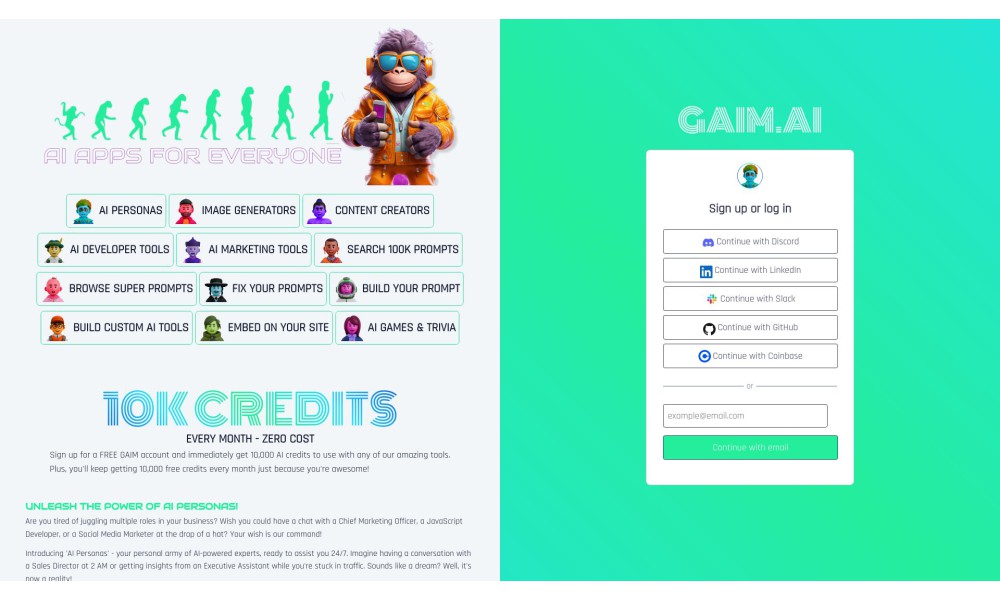 GAIM.AI | AI Tools and More | Be a #GAIMCHANGER