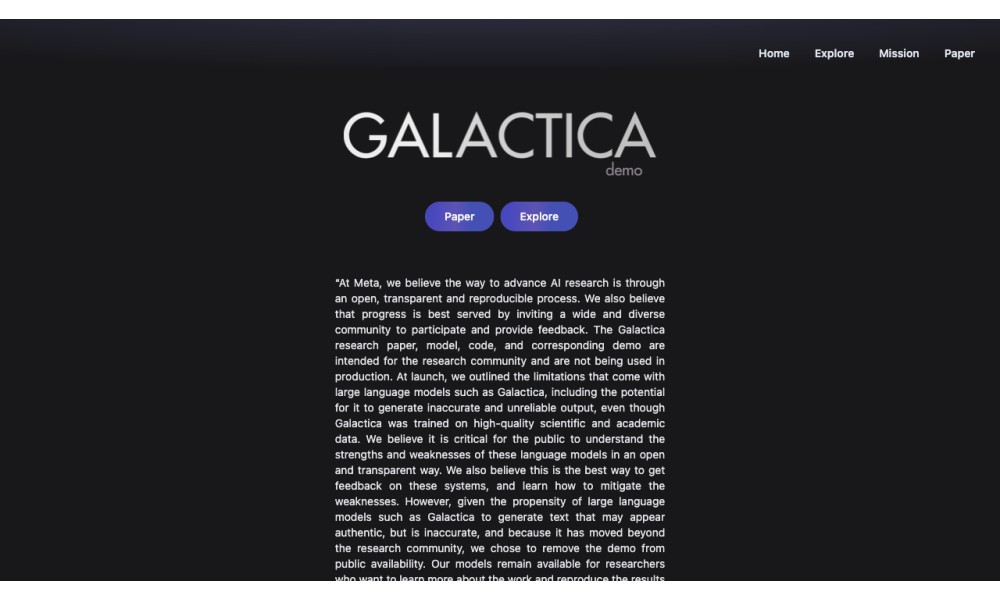 Galactica Demo