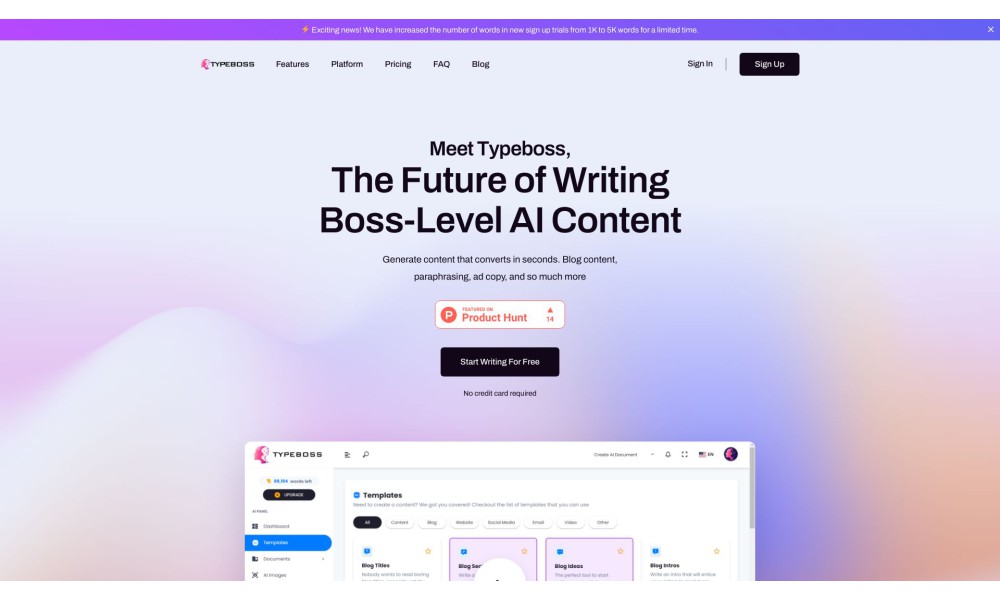 Typeboss | Boss-Level Writing Game