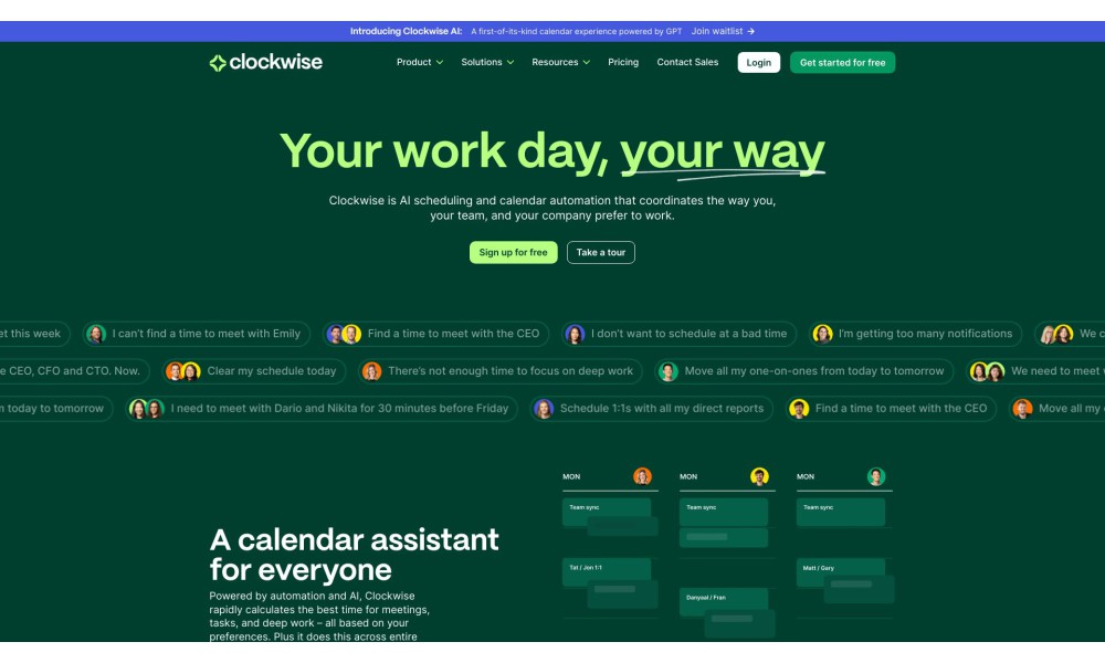 Clockwise: AI Powered Time Management Calendar