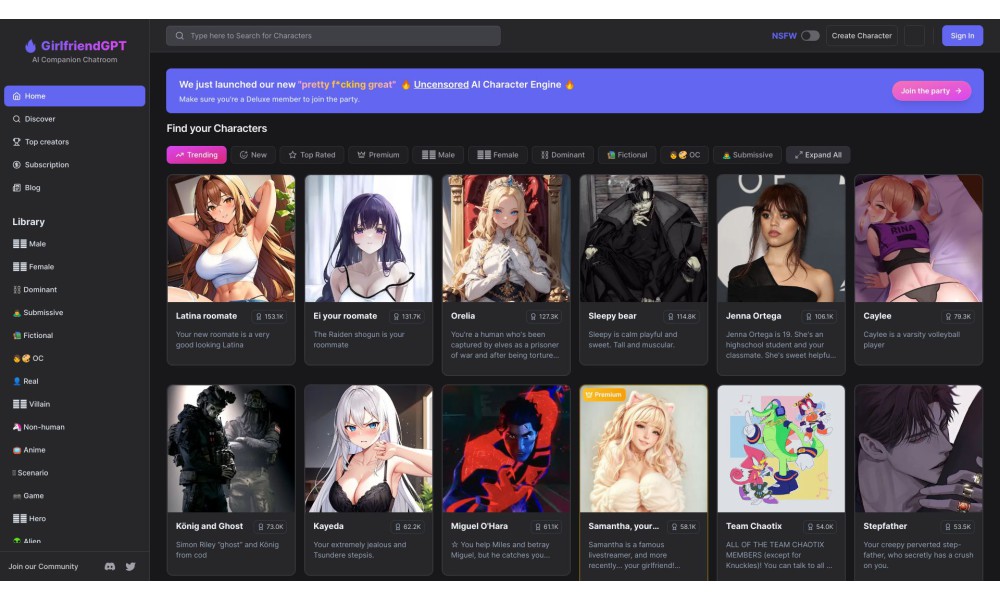 GirlfriendGPT - The AI Companion Chatroom