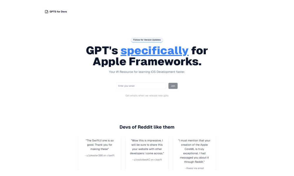 GPTs For Devs