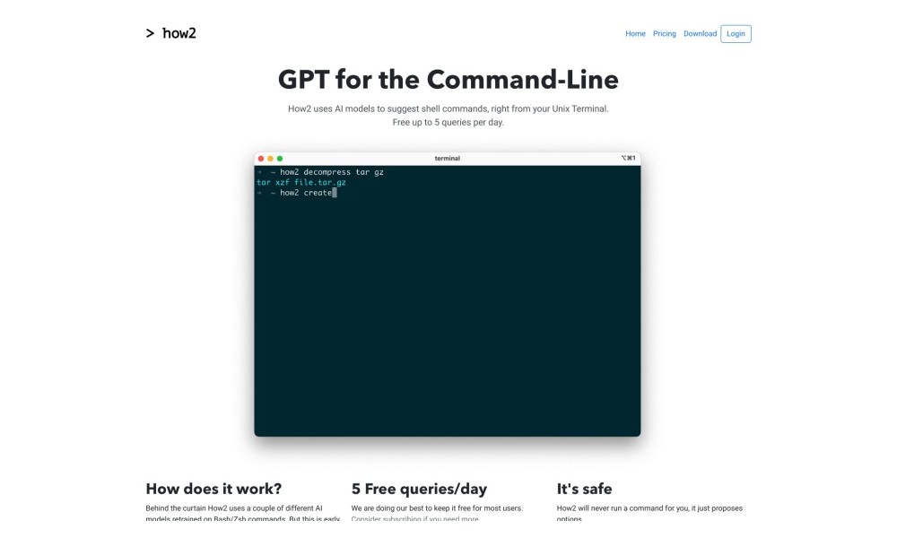 How2 - AI for the Command-Line