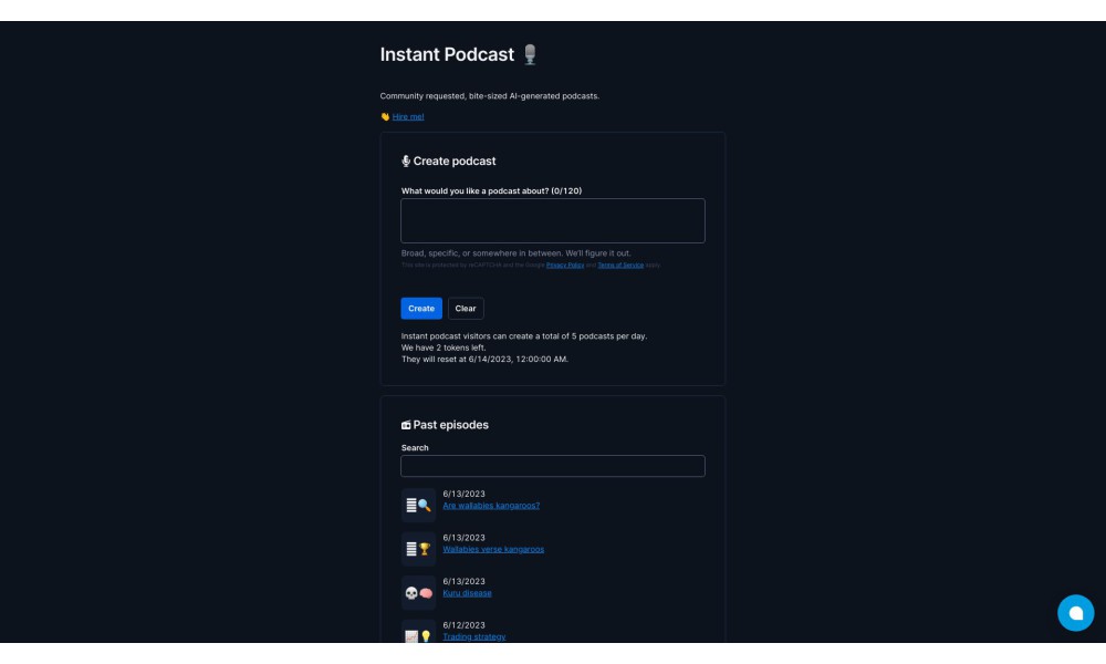 Instant Podcast