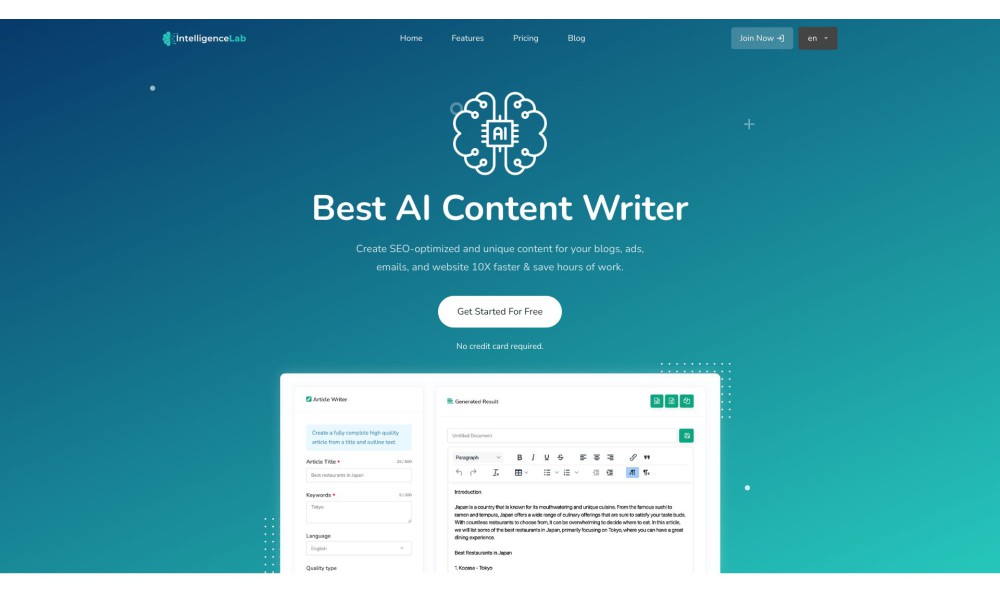 IntelligenceLab - AI Generator
