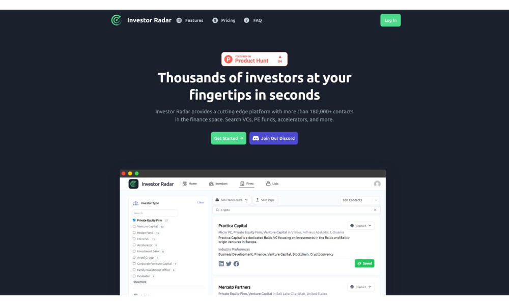 Investor Radar