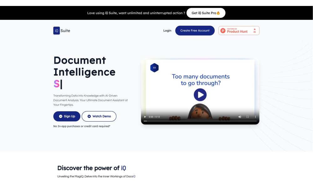 IQ Suite | Suite of AI powered Applications