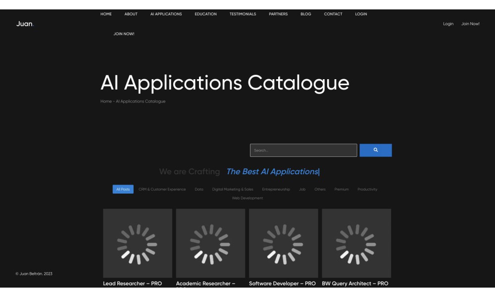 AI Applications Catalogue - Juan Beltrán